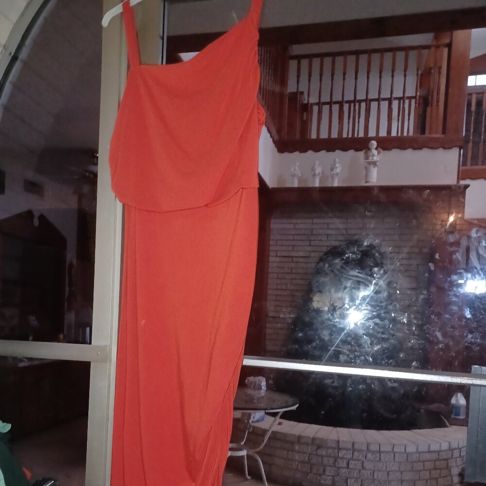 Sofia Vergara Women's Summer Dress Large (12-14) Reddish Orange